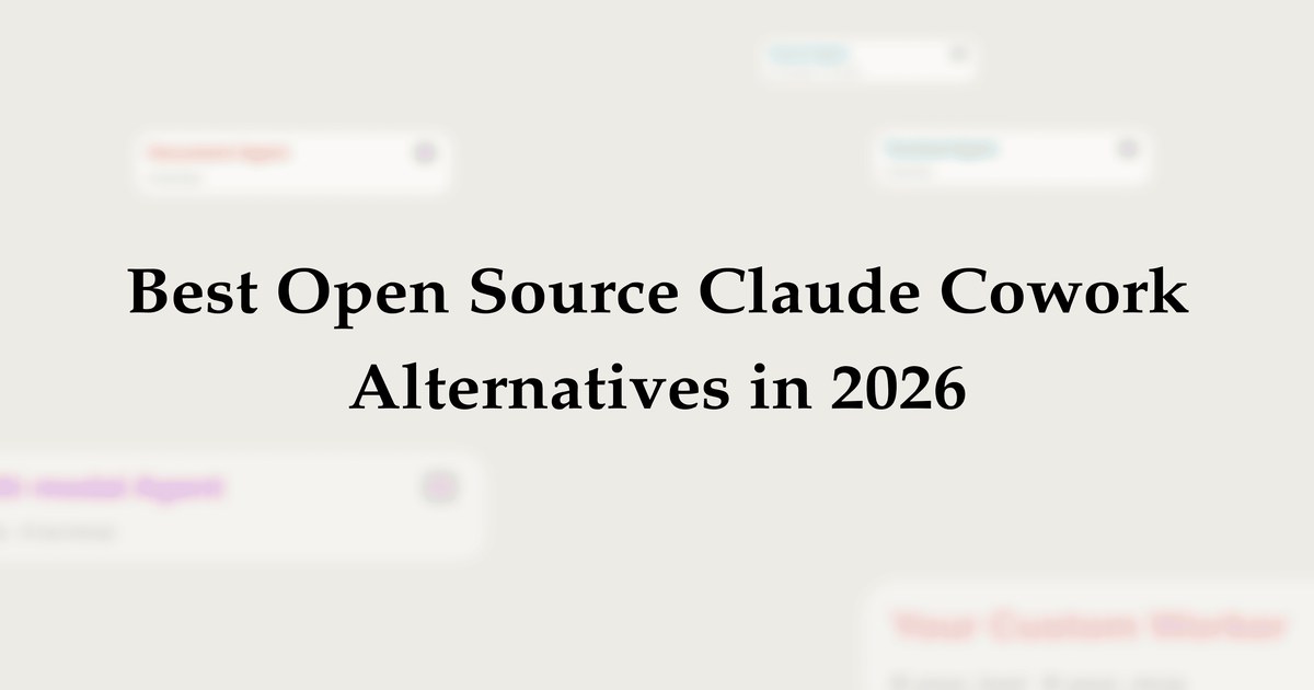 Best Open-Source Claude Cowork Alternatives in 2026 (Top 5 Picks)