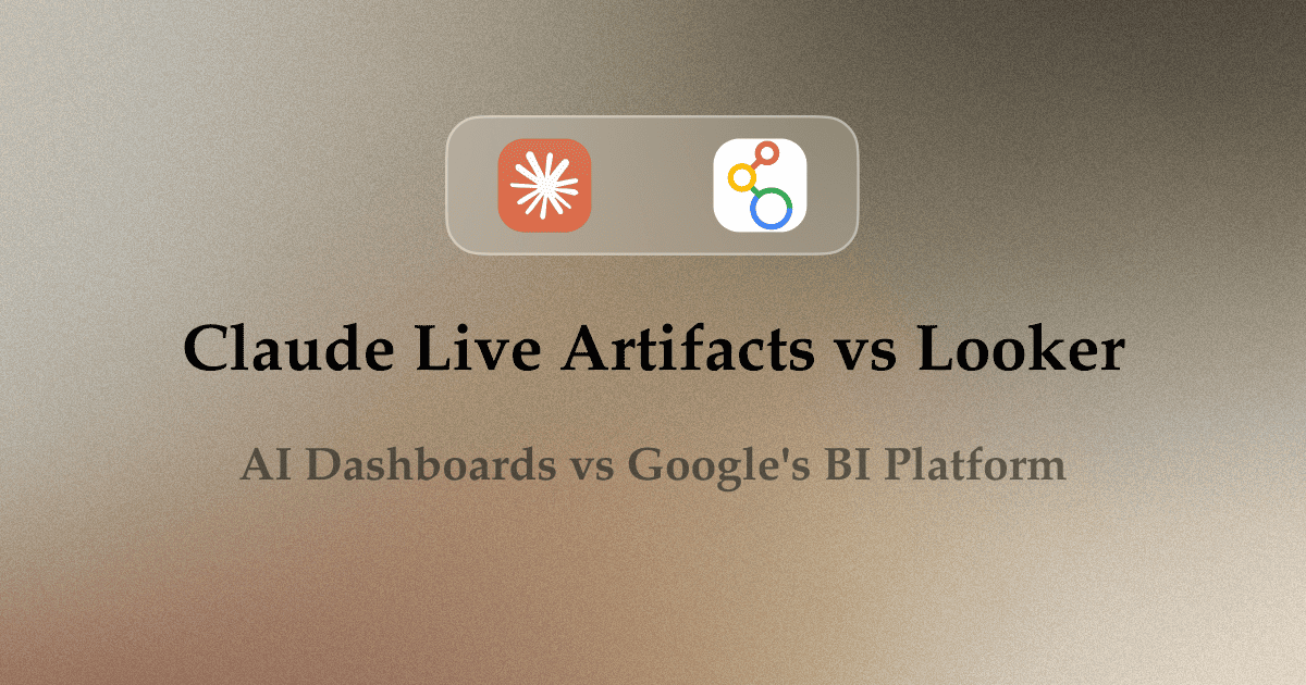 Claude Live Artifacts vs Looker: AI Dashboards vs Google's BI Platform