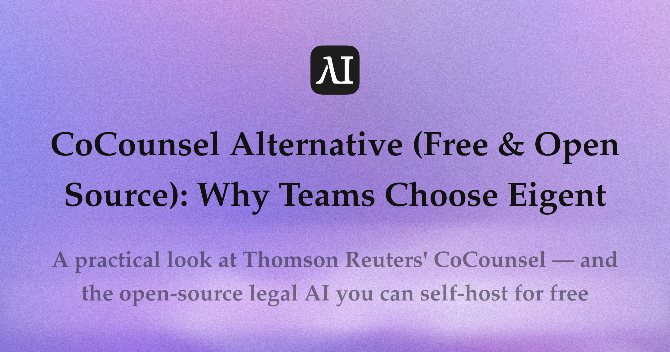 Alternativa a CoCounsel (Gratis y de Código Abierto): Por Qué los Equipos Eligen Eigent