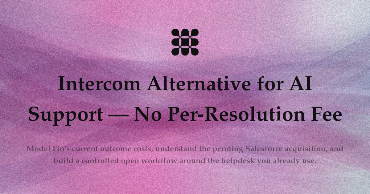 Intercom Alternative for AI Support — No Per-Resolution Fee