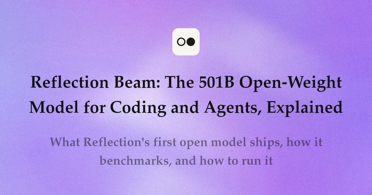 Reflection Beam: The 501B Open-Weight Model for Coding and Agents, Explained