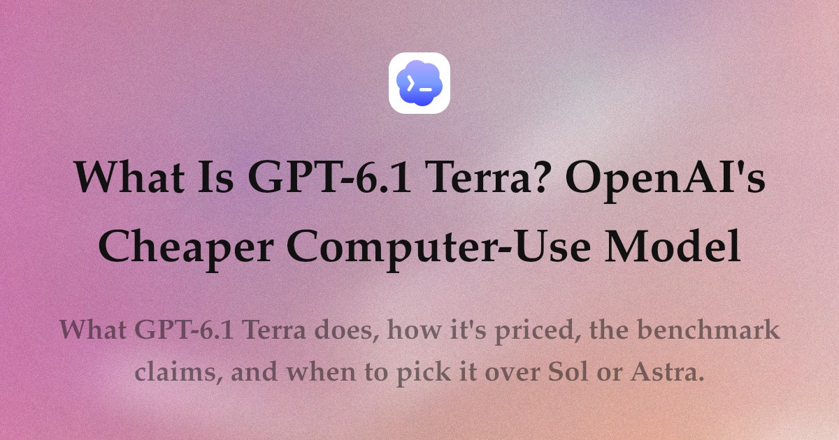 What Is GPT-6.1 Terra? OpenAI's Cheaper Computer-Use Model