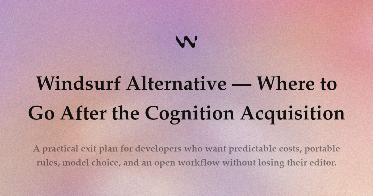 Windsurf Alternative — Where to Go After the Cognition Acquisition