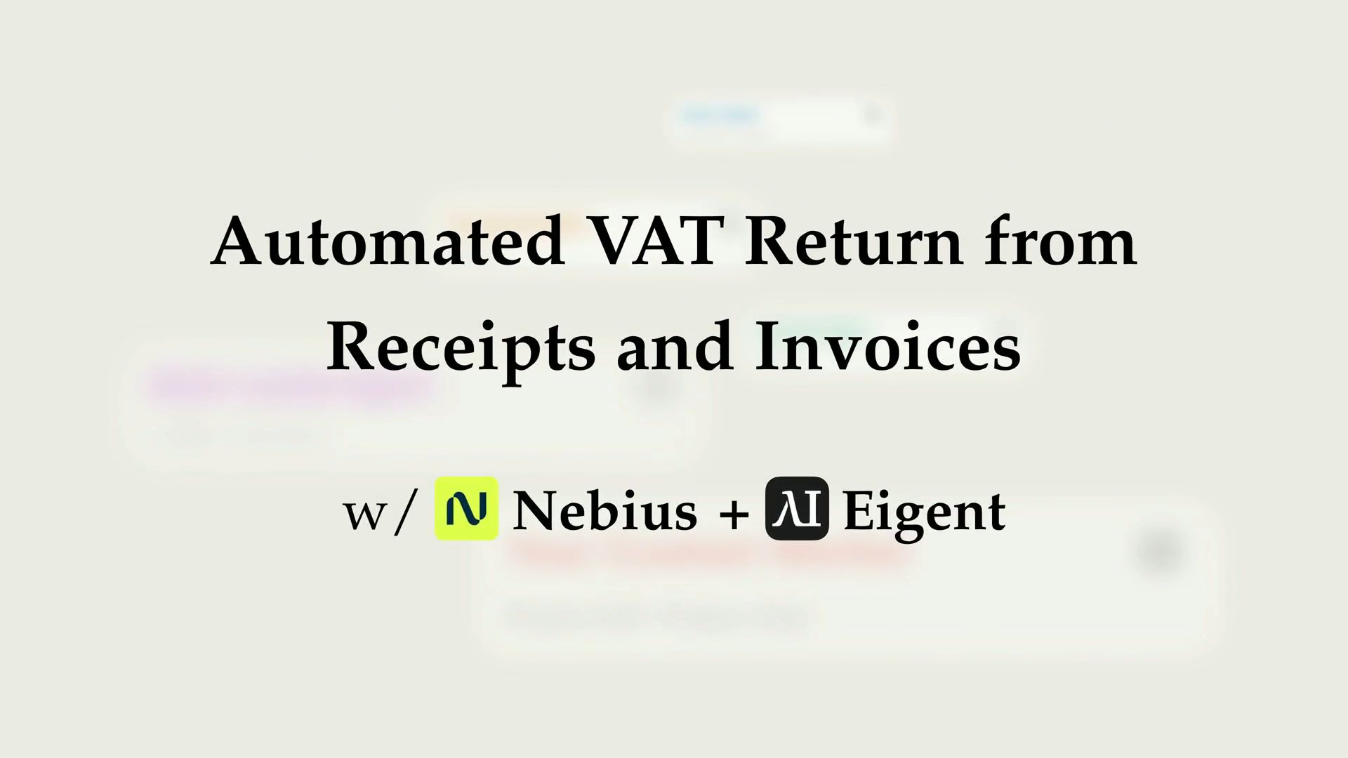 Automated VAT Return from Receipts and Invoices with Nebius Token Factory + Eigent