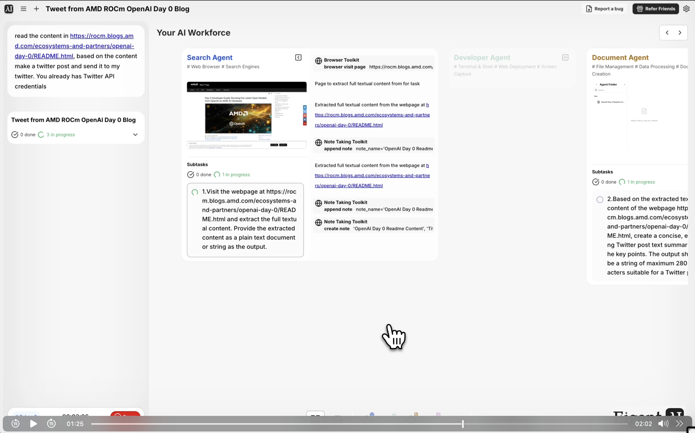 Create Tweet from public blog