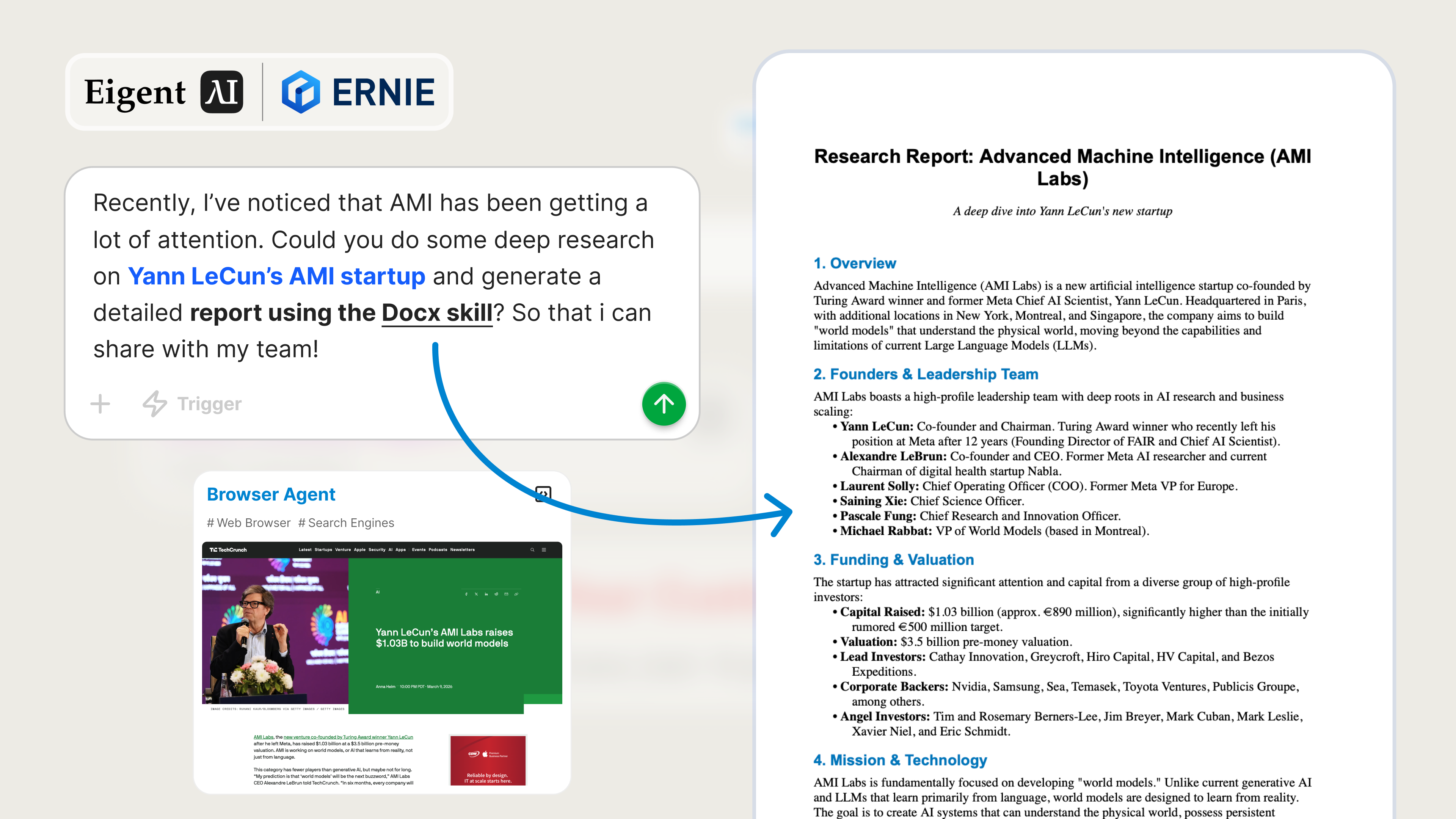 Generate an AMI Research Report with Uploaded Docx Skill