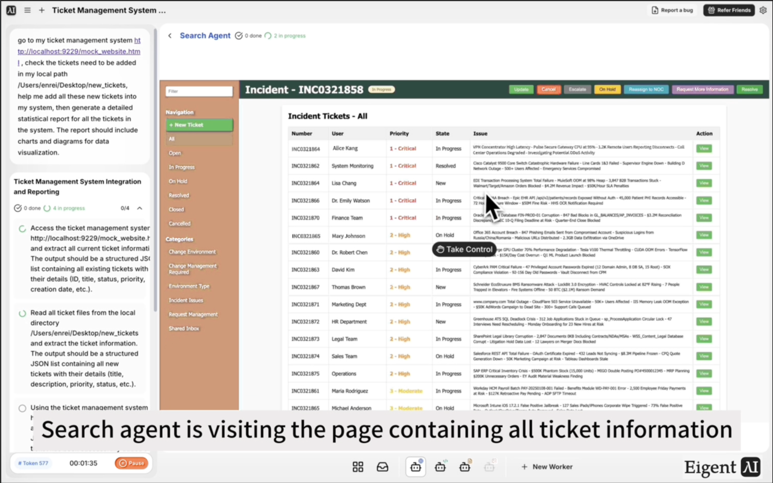 Ticket Management System Integration and Reporting
