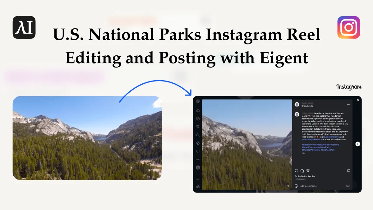 Edit & Post U.S. National Parks Instagram Reels